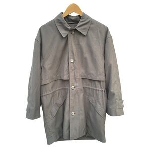 Bill Blass Men's Green Wool Blend Liner Overcoat Trench Coat I Size:S